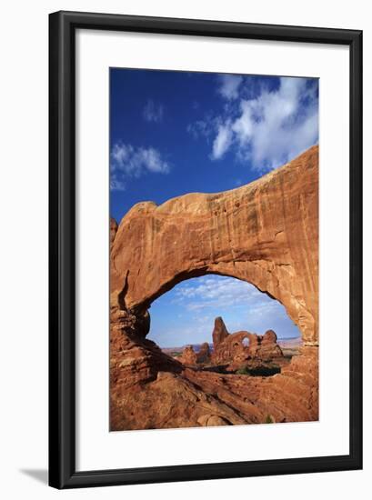 Utah, Arches National Park, Turret Arch Seen Through North Window-David Wall-Framed Photographic Print