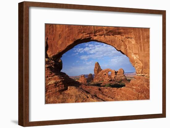 Utah, Arches National Park, Turret Arch Seen Through North Window-David Wall-Framed Photographic Print