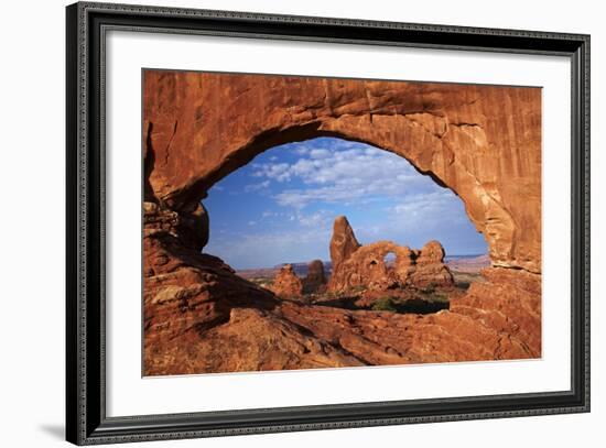 Utah, Arches National Park, Turret Arch Seen Through North Window-David Wall-Framed Photographic Print