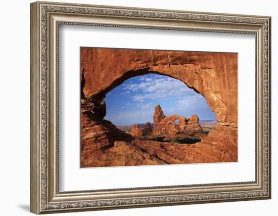 Utah, Arches National Park, Turret Arch Seen Through North Window-David Wall-Framed Photographic Print