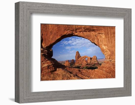 Utah, Arches National Park, Turret Arch Seen Through North Window-David Wall-Framed Photographic Print