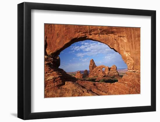 Utah, Arches National Park, Turret Arch Seen Through North Window-David Wall-Framed Photographic Print