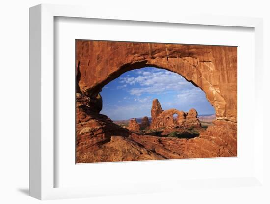 Utah, Arches National Park, Turret Arch Seen Through North Window-David Wall-Framed Photographic Print