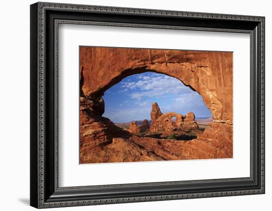 Utah, Arches National Park, Turret Arch Seen Through North Window-David Wall-Framed Photographic Print