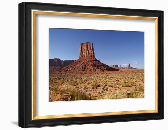 Utah. Arizona Border, Navajo Nation, Monument Valley, West Mitten-David Wall-Framed Photographic Print