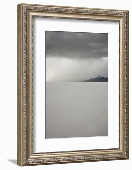 Utah, Bonneville Salt Flats. Approaching Thunderstorm over Bonneville Salt Flats-Judith Zimmerman-Framed Photographic Print