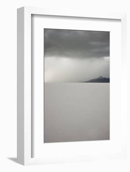 Utah, Bonneville Salt Flats. Approaching Thunderstorm over Bonneville Salt Flats-Judith Zimmerman-Framed Photographic Print