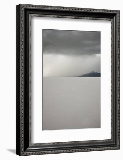 Utah, Bonneville Salt Flats. Approaching Thunderstorm over Bonneville Salt Flats-Judith Zimmerman-Framed Photographic Print