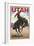 Utah - Bronco Bucking-Lantern Press-Framed Art Print