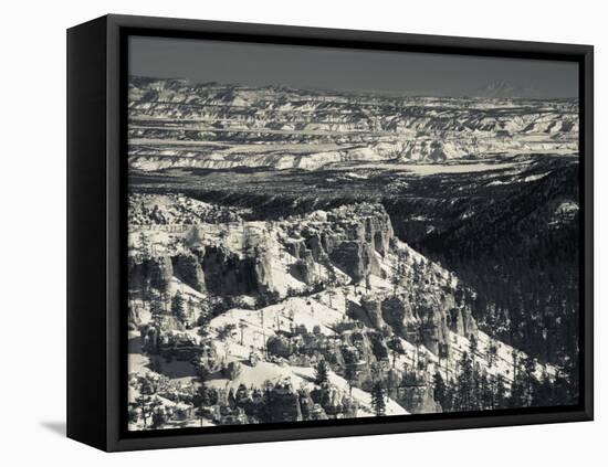 Utah, Bryce Canyon National Park, Bryce Amphitheater Between Sunrise and Sunset Points, USA-Walter Bibikow-Framed Premier Image Canvas