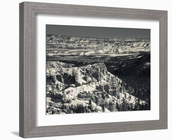 Utah, Bryce Canyon National Park, Bryce Amphitheater Between Sunrise and Sunset Points, USA-Walter Bibikow-Framed Photographic Print