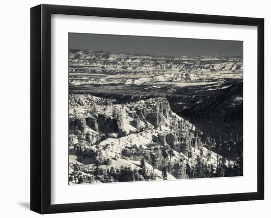 Utah, Bryce Canyon National Park, Bryce Amphitheater Between Sunrise and Sunset Points, USA-Walter Bibikow-Framed Photographic Print