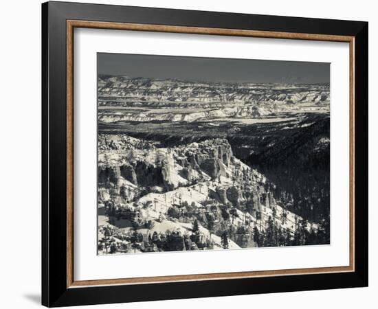 Utah, Bryce Canyon National Park, Bryce Amphitheater Between Sunrise and Sunset Points, USA-Walter Bibikow-Framed Photographic Print