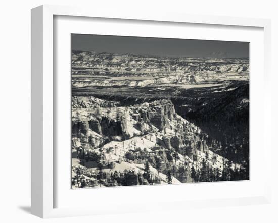 Utah, Bryce Canyon National Park, Bryce Amphitheater Between Sunrise and Sunset Points, USA-Walter Bibikow-Framed Photographic Print