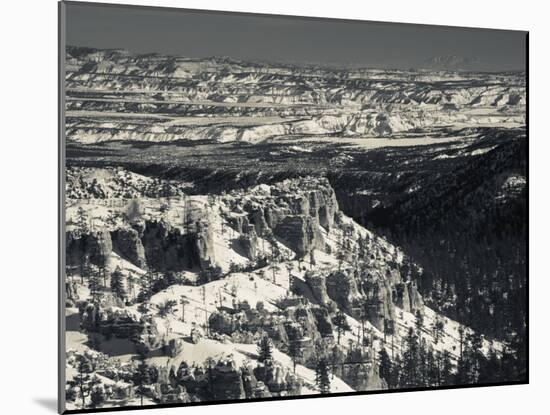 Utah, Bryce Canyon National Park, Bryce Amphitheater Between Sunrise and Sunset Points, USA-Walter Bibikow-Mounted Photographic Print