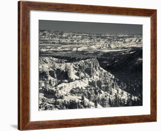 Utah, Bryce Canyon National Park, Bryce Amphitheater Between Sunrise and Sunset Points, USA-Walter Bibikow-Framed Photographic Print