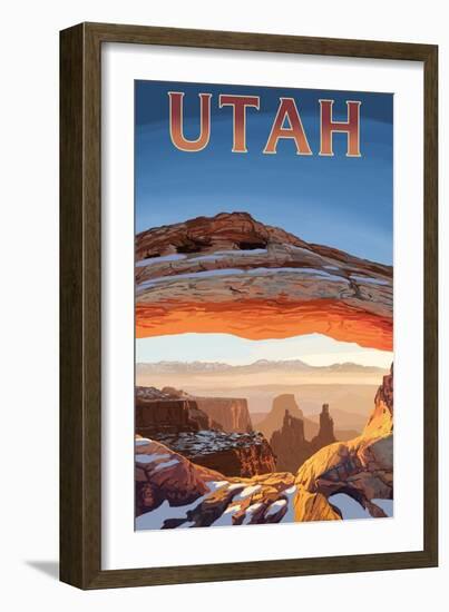 Utah - Canyonlands View-Lantern Press-Framed Art Print