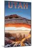 Utah - Canyonlands View-Lantern Press-Mounted Art Print