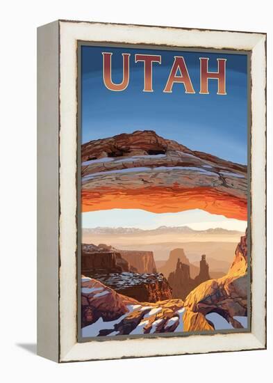 Utah - Canyonlands View-Lantern Press-Framed Stretched Canvas