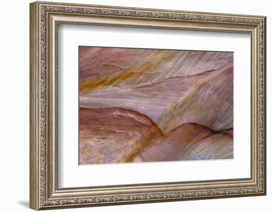 Utah, Capital Reef National Park. Colorful Patterns in Sandstone-Jaynes Gallery-Framed Photographic Print