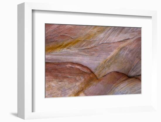 Utah, Capital Reef National Park. Colorful Patterns in Sandstone-Jaynes Gallery-Framed Photographic Print