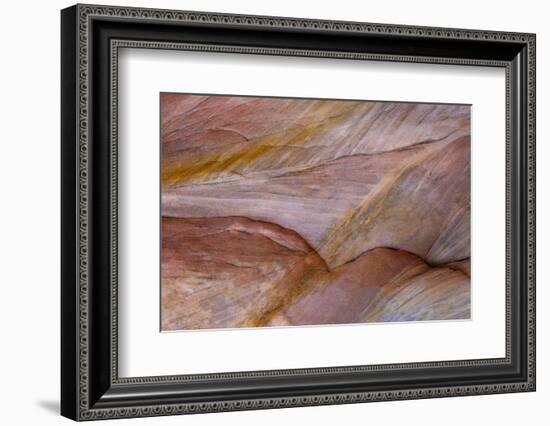 Utah, Capital Reef National Park. Colorful Patterns in Sandstone-Jaynes Gallery-Framed Photographic Print