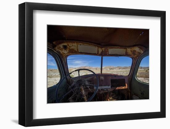 Utah, Capitol Reef National Park. Inside Cab of Old Drilling Rig-Jaynes Gallery-Framed Photographic Print