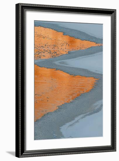 Utah, Colorado River Ice and Canyon Wall Reflections, Moab-Judith Zimmerman-Framed Photographic Print