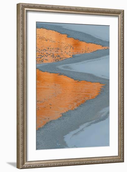 Utah, Colorado River Ice and Canyon Wall Reflections, Moab-Judith Zimmerman-Framed Photographic Print