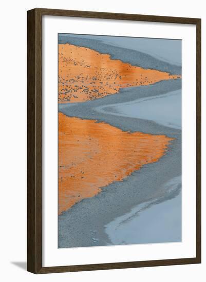 Utah, Colorado River Ice and Canyon Wall Reflections, Moab-Judith Zimmerman-Framed Photographic Print