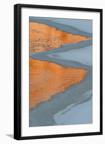 Utah, Colorado River Ice and Canyon Wall Reflections, Moab-Judith Zimmerman-Framed Photographic Print