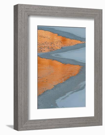 Utah, Colorado River Ice and Canyon Wall Reflections, Moab-Judith Zimmerman-Framed Photographic Print