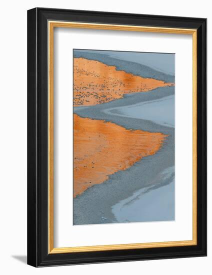 Utah, Colorado River Ice and Canyon Wall Reflections, Moab-Judith Zimmerman-Framed Photographic Print