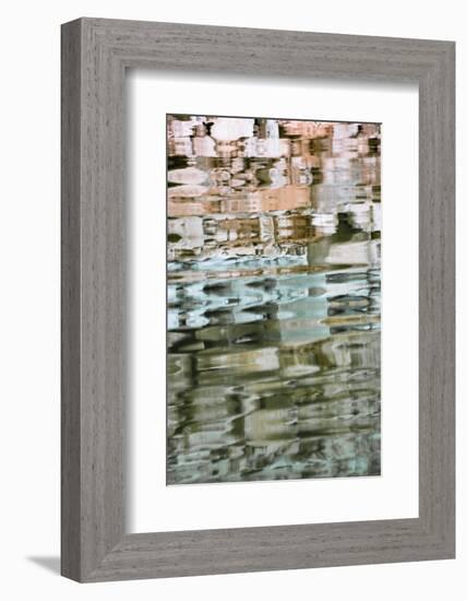 Utah. Colorful Abstract Reflections of Canyon Walls on Lake Powell-Judith Zimmerman-Framed Photographic Print