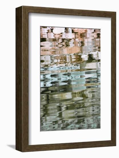 Utah. Colorful Abstract Reflections of Canyon Walls on Lake Powell-Judith Zimmerman-Framed Photographic Print
