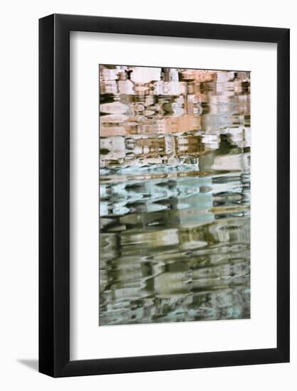 Utah. Colorful Abstract Reflections of Canyon Walls on Lake Powell-Judith Zimmerman-Framed Photographic Print