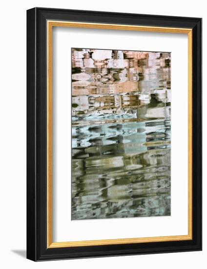 Utah. Colorful Abstract Reflections of Canyon Walls on Lake Powell-Judith Zimmerman-Framed Photographic Print