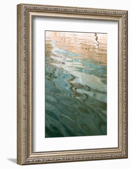 Utah. Colorful Abstract Reflections of Canyon Walls on Lake Powell-Judith Zimmerman-Framed Photographic Print