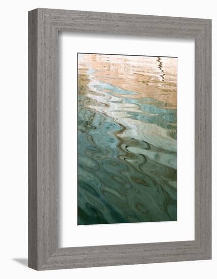 Utah. Colorful Abstract Reflections of Canyon Walls on Lake Powell-Judith Zimmerman-Framed Photographic Print