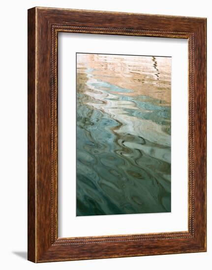 Utah. Colorful Abstract Reflections of Canyon Walls on Lake Powell-Judith Zimmerman-Framed Photographic Print