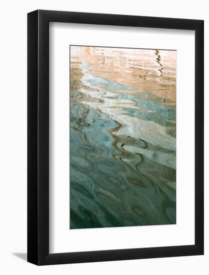 Utah. Colorful Abstract Reflections of Canyon Walls on Lake Powell-Judith Zimmerman-Framed Photographic Print