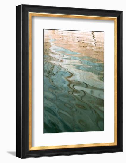 Utah. Colorful Abstract Reflections of Canyon Walls on Lake Powell-Judith Zimmerman-Framed Photographic Print