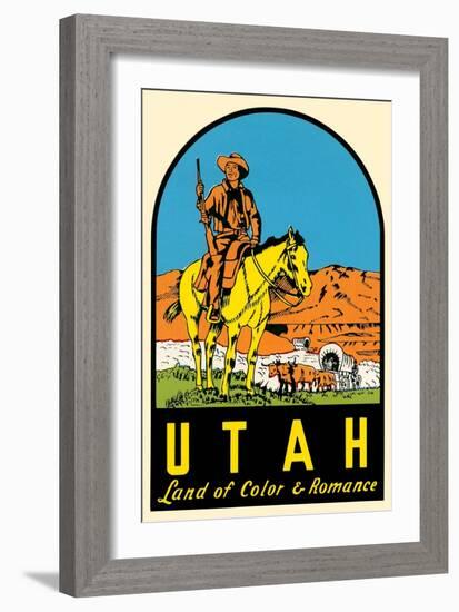 Utah Decal, Wagon Train-null-Framed Art Print