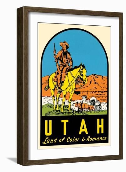 Utah Decal, Wagon Train-null-Framed Art Print