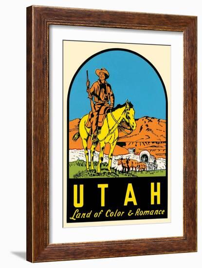 Utah Decal, Wagon Train-null-Framed Art Print