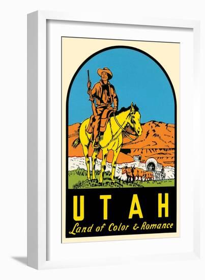 Utah Decal, Wagon Train-null-Framed Art Print