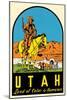 Utah Decal, Wagon Train-null-Mounted Art Print