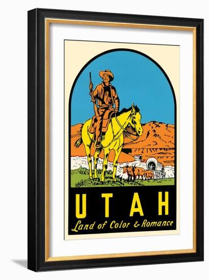 Utah Decal, Wagon Train-null-Framed Art Print