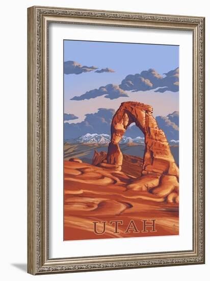 Utah - Delicate Arch-Lantern Press-Framed Art Print