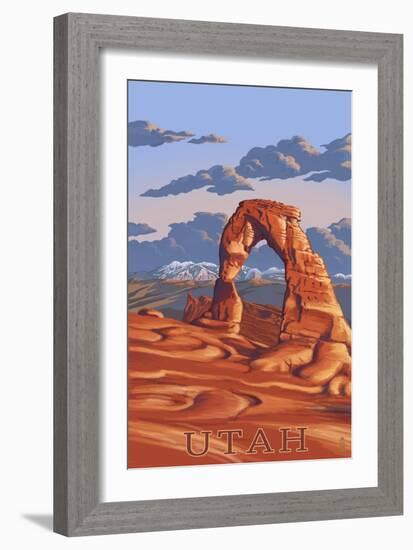 Utah - Delicate Arch-Lantern Press-Framed Art Print